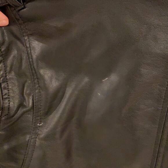 Jou Jou Juniors Hooded Faux-Leather XXL Black NWT - Picture 10 of 16